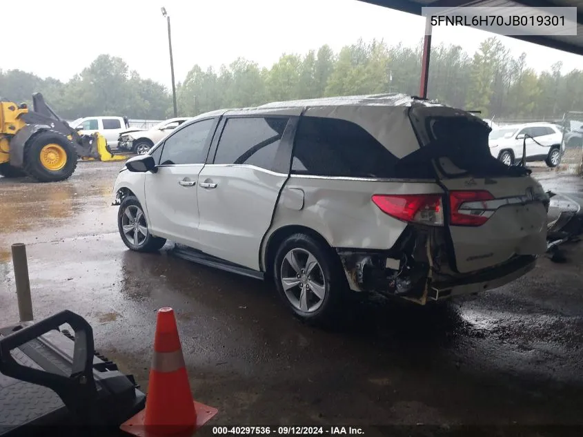 2018 Honda Odyssey Exl VIN: 5FNRL6H70JB019301 Lot: 40297536