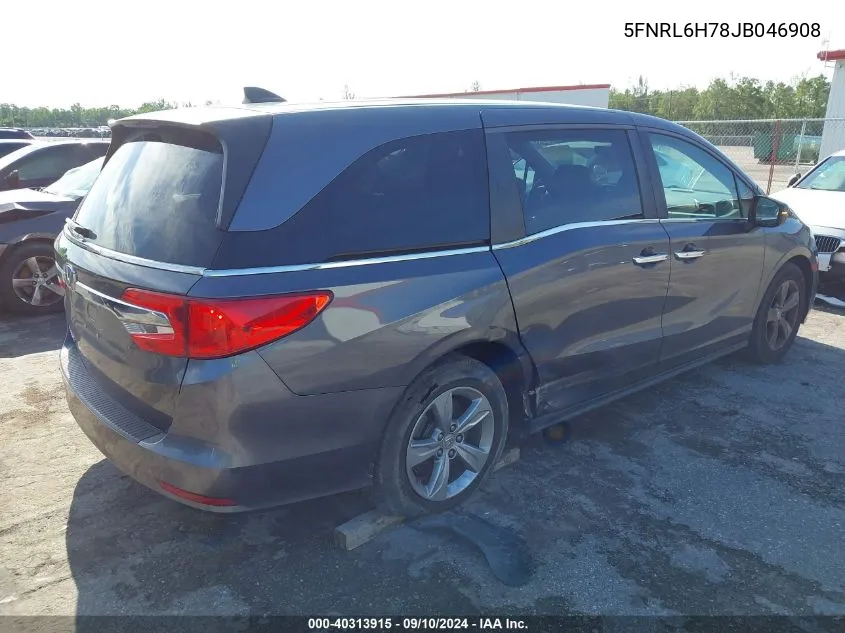 5FNRL6H78JB046908 2018 Honda Odyssey Ex-L