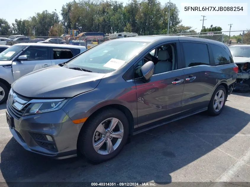 2018 Honda Odyssey Ex-L VIN: 5FNRL6H7XJB088254 Lot: 40314351