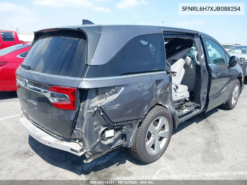 2018 Honda Odyssey Ex-L VIN: 5FNRL6H7XJB088254 Lot: 40314351