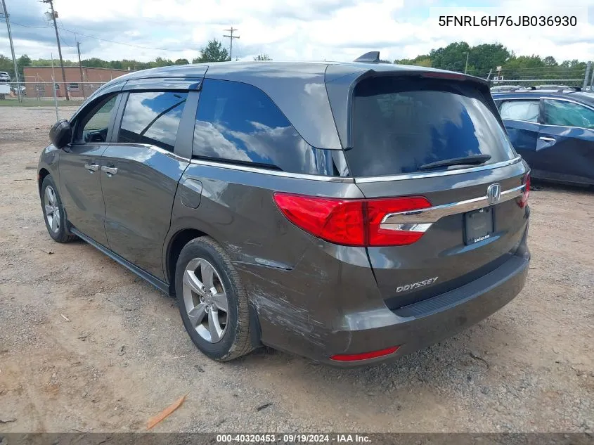 5FNRL6H76JB036930 2018 Honda Odyssey Ex-L