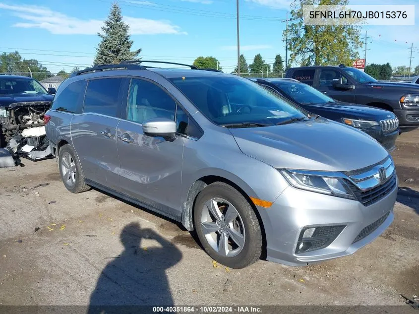 2018 Honda Odyssey Ex-L VIN: 5FNRL6H70JB015376 Lot: 40351864