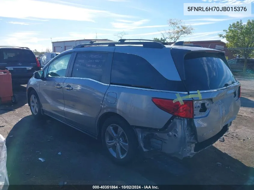 2018 Honda Odyssey Ex-L VIN: 5FNRL6H70JB015376 Lot: 40351864