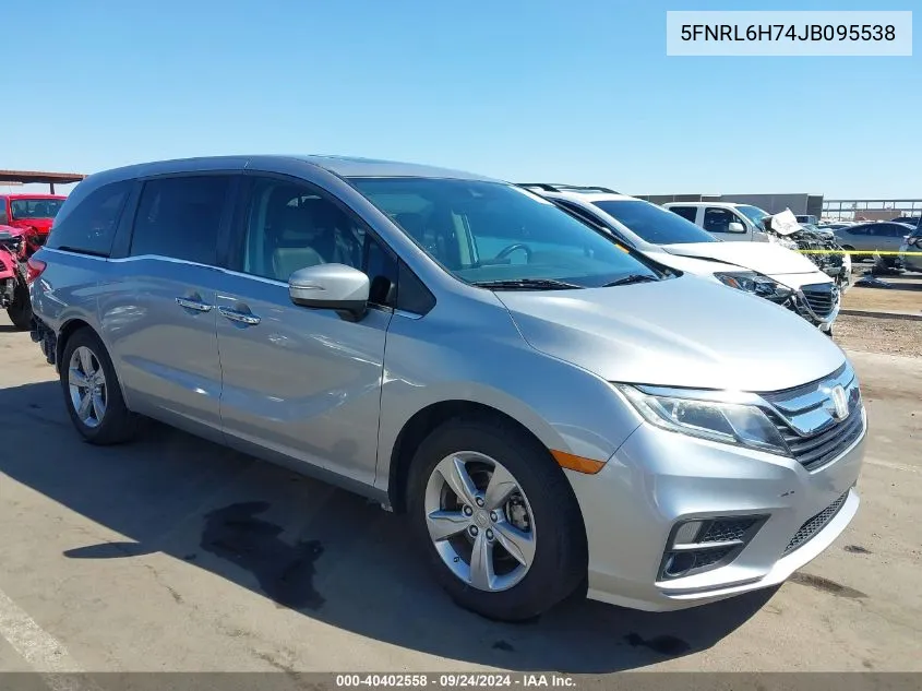 2018 Honda Odyssey Ex-L VIN: 5FNRL6H74JB095538 Lot: 40402558