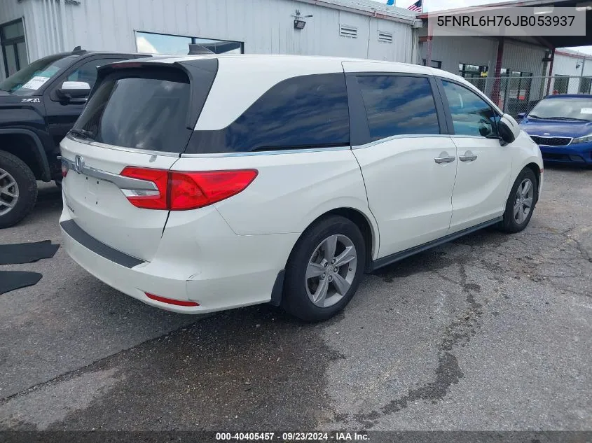 2018 Honda Odyssey Ex-L VIN: 5FNRL6H76JB053937 Lot: 40405457