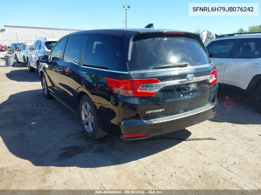 2018 Honda Odyssey Ex-L VIN: 5FNRL6H79JB076242 Lot: 40406434