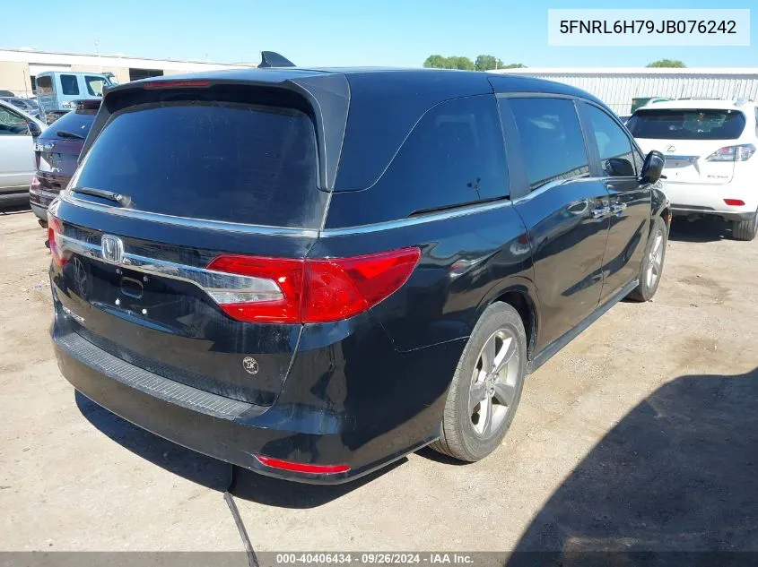 2018 Honda Odyssey Ex-L VIN: 5FNRL6H79JB076242 Lot: 40406434