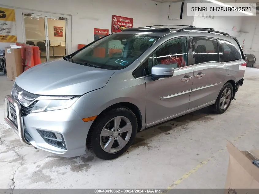 2018 Honda Odyssey Ex-L VIN: 5FNRL6H78JB042521 Lot: 40410862