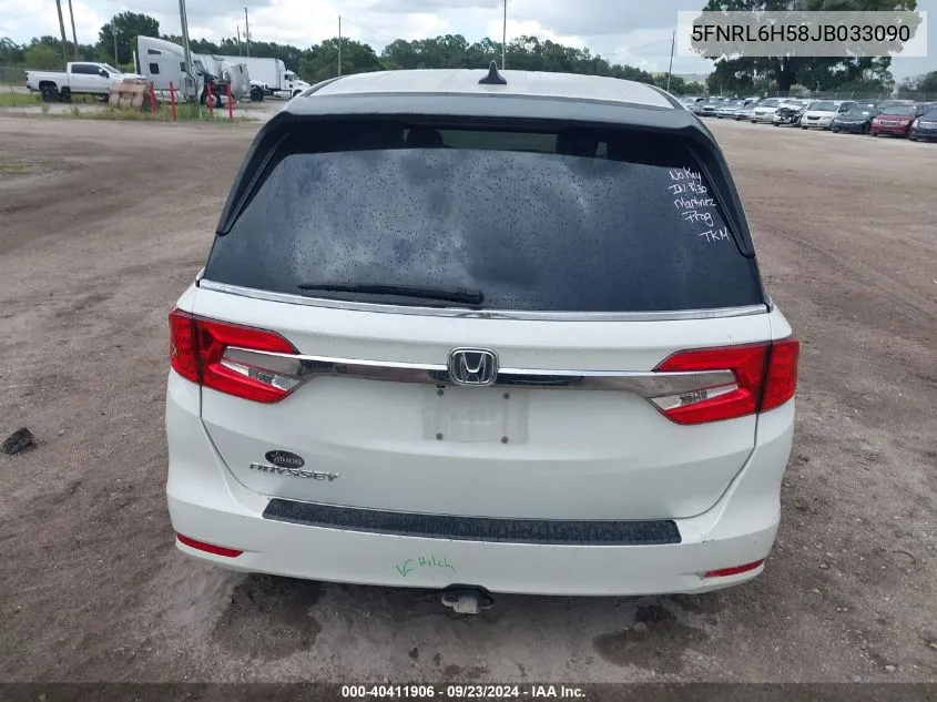 5FNRL6H58JB033090 2018 Honda Odyssey Ex