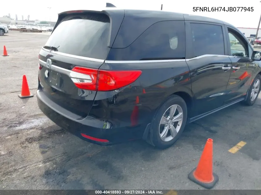 5FNRL6H74JB077945 2018 Honda Odyssey Ex-L