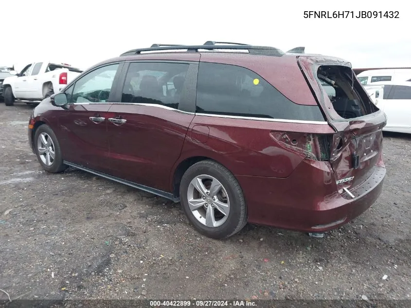 5FNRL6H71JB091432 2018 Honda Odyssey Ex-L