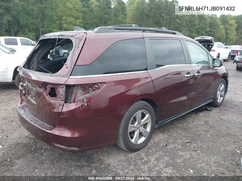 5FNRL6H71JB091432 2018 Honda Odyssey Ex-L