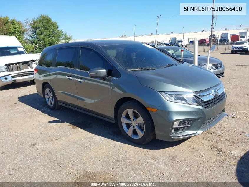 2018 Honda Odyssey Ex-L VIN: 5FNRL6H75JB056490 Lot: 40471359