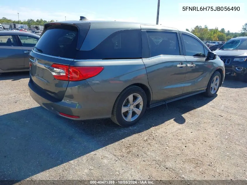 2018 Honda Odyssey Ex-L VIN: 5FNRL6H75JB056490 Lot: 40471359