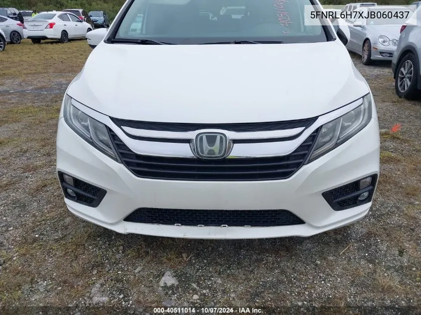 2018 Honda Odyssey Exl VIN: 5FNRL6H7XJB060437 Lot: 40511014