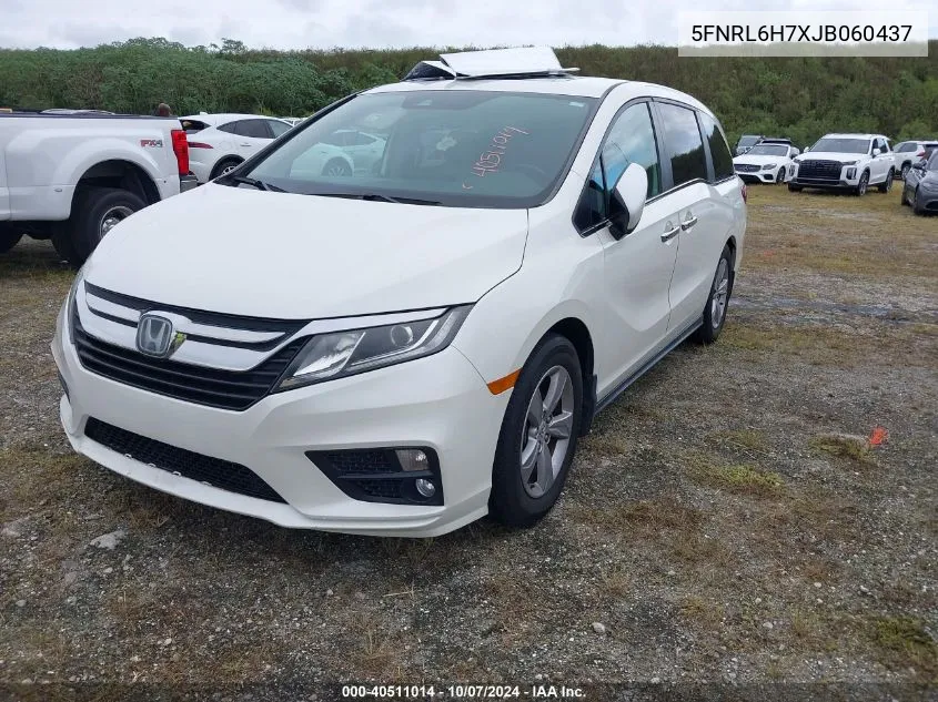 2018 Honda Odyssey Exl VIN: 5FNRL6H7XJB060437 Lot: 40511014