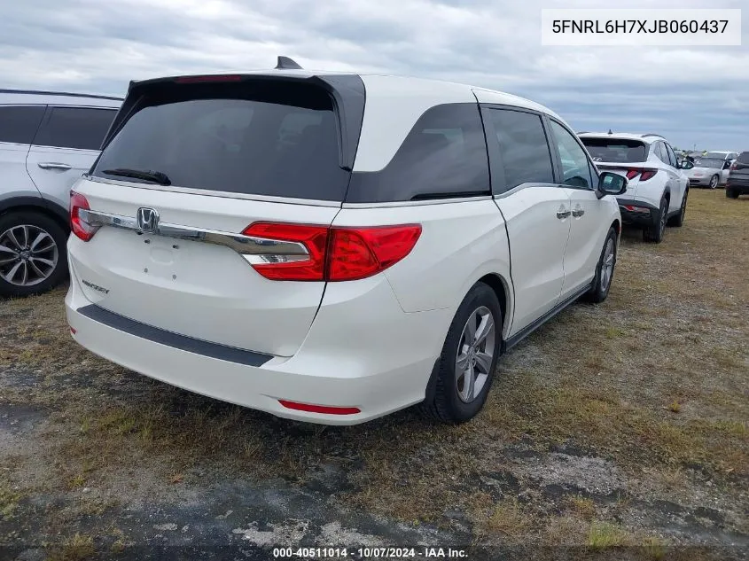 2018 Honda Odyssey Exl VIN: 5FNRL6H7XJB060437 Lot: 40511014