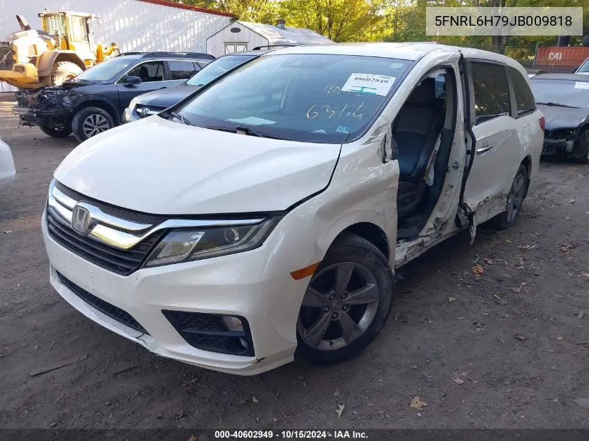 2018 Honda Odyssey Ex-L VIN: 5FNRL6H79JB009818 Lot: 40602949