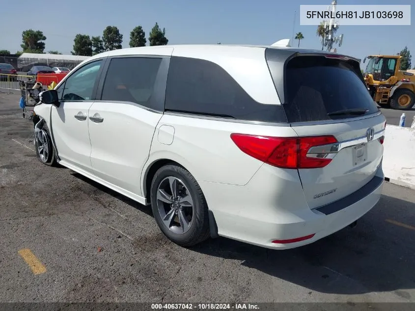 2018 Honda Odyssey Touring VIN: 5FNRL6H81JB103698 Lot: 40637042