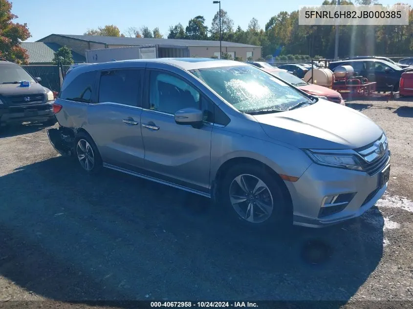 5FNRL6H82JB000385 2018 Honda Odyssey Touring