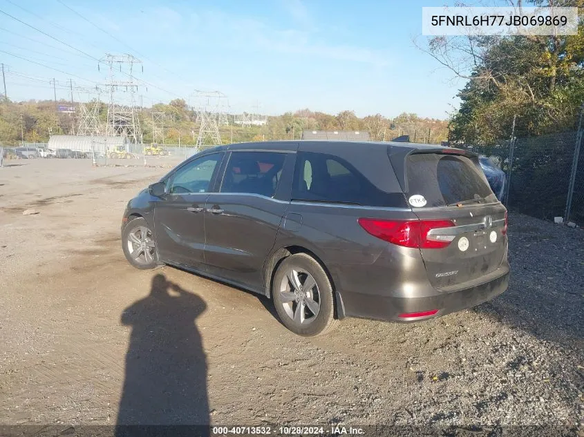 2018 Honda Odyssey Ex-L VIN: 5FNRL6H77JB069869 Lot: 40713532