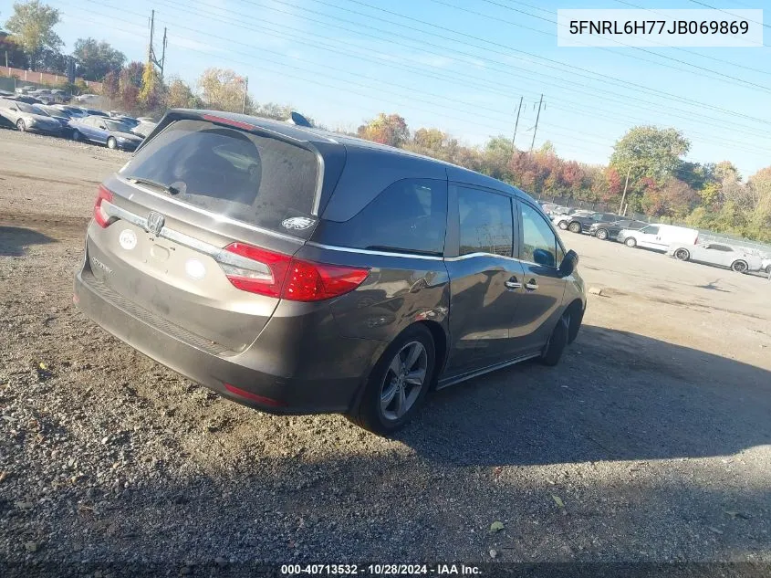 2018 Honda Odyssey Ex-L VIN: 5FNRL6H77JB069869 Lot: 40713532