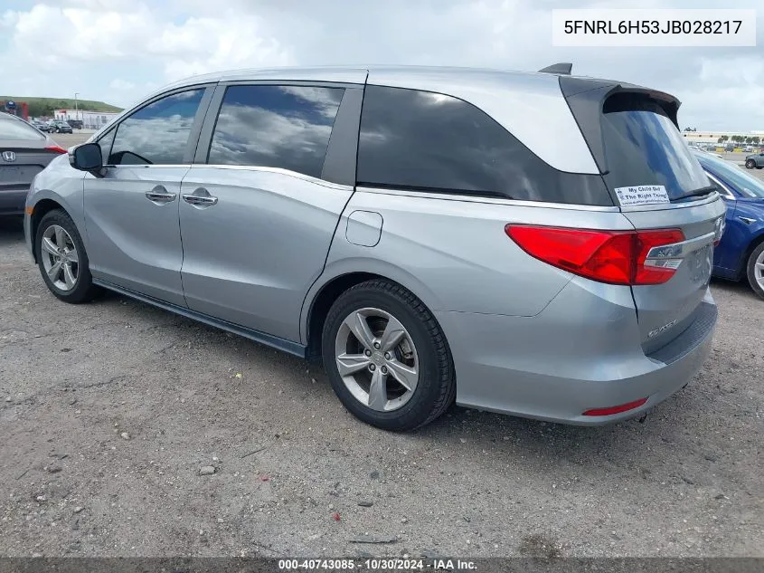 5FNRL6H53JB028217 2018 Honda Odyssey Ex