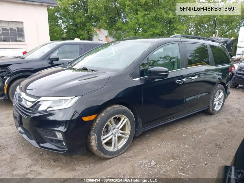 2019 Honda Odyssey VIN: 5FNRL6H48KB513591 Lot: 12068494