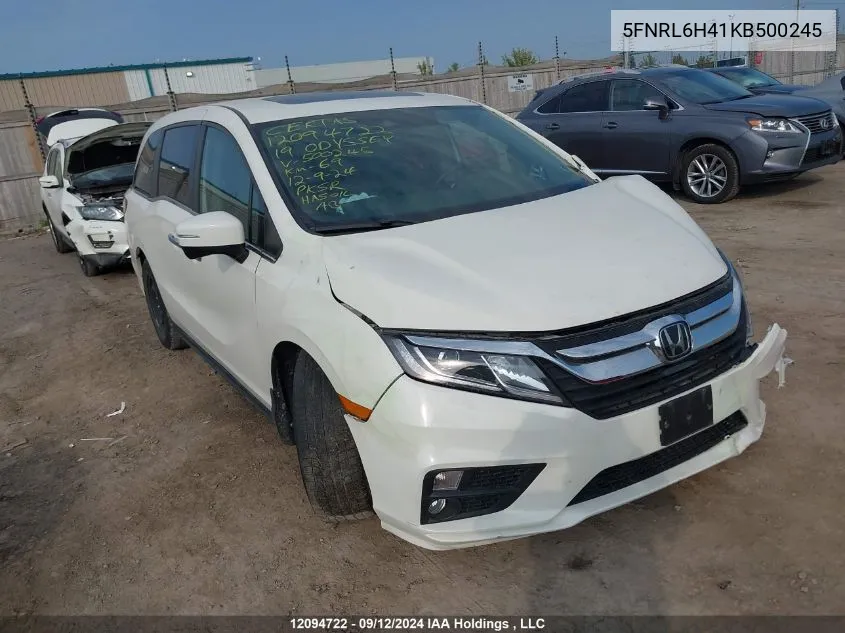 5FNRL6H41KB500245 2019 Honda Odyssey