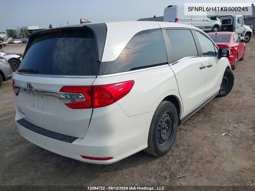 5FNRL6H41KB500245 2019 Honda Odyssey