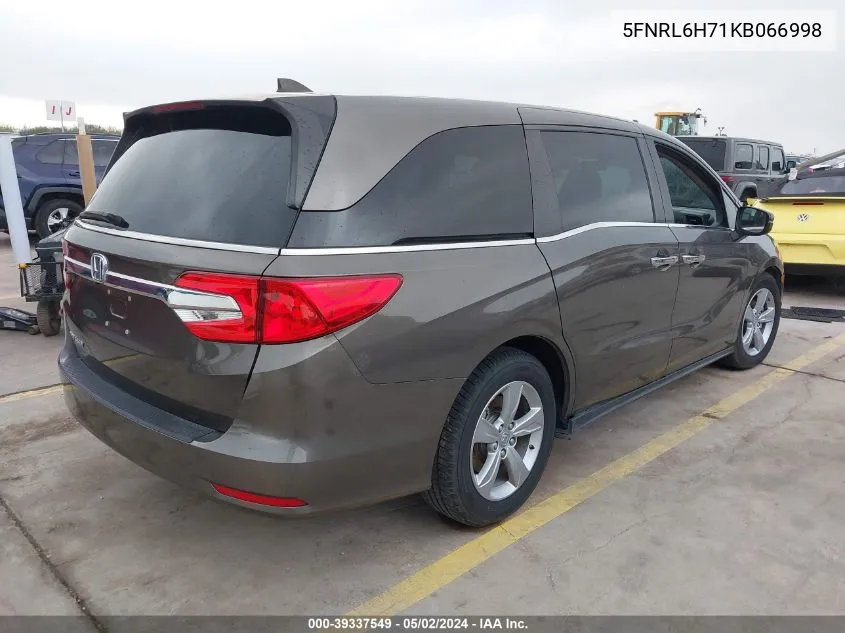 5FNRL6H71KB066998 2019 Honda Odyssey Ex-L