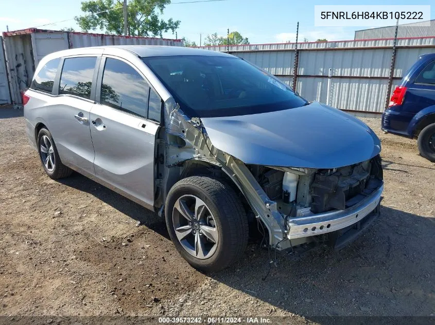 2019 Honda Odyssey Touring VIN: 5FNRL6H84KB105222 Lot: 39573242