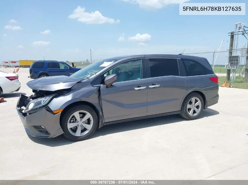 2019 Honda Odyssey Ex-L VIN: 5FNRL6H78KB127635 Lot: 39767236