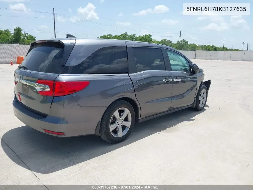 5FNRL6H78KB127635 2019 Honda Odyssey Ex-L