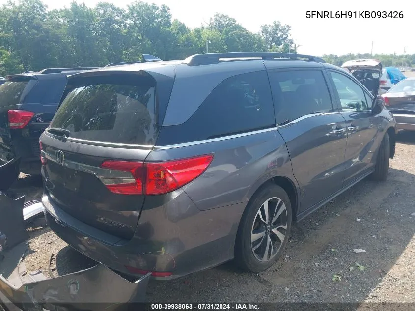 5FNRL6H91KB093426 2019 Honda Odyssey Elite