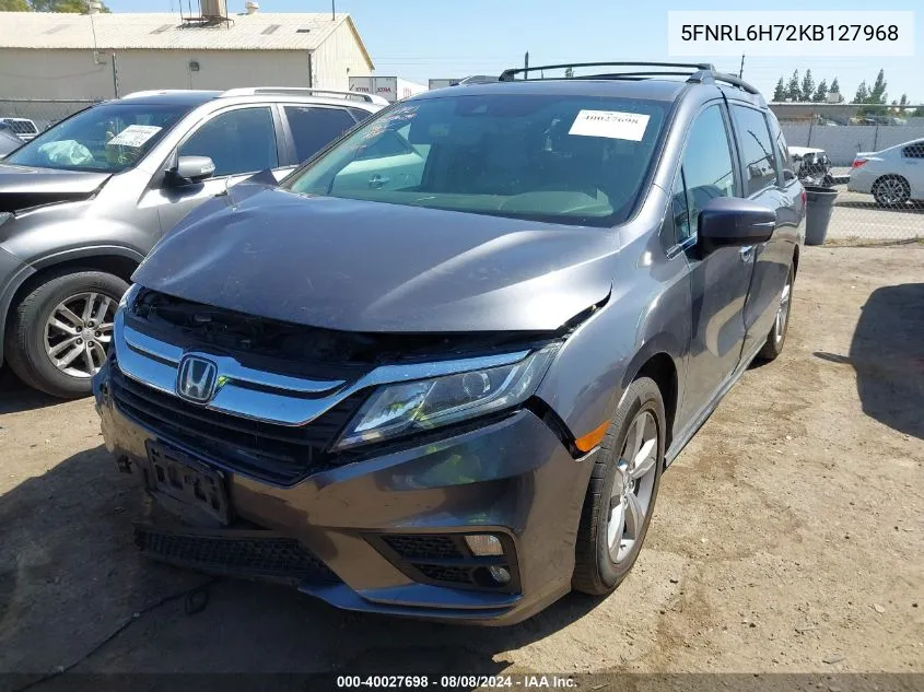 5FNRL6H72KB127968 2019 Honda Odyssey Ex-L