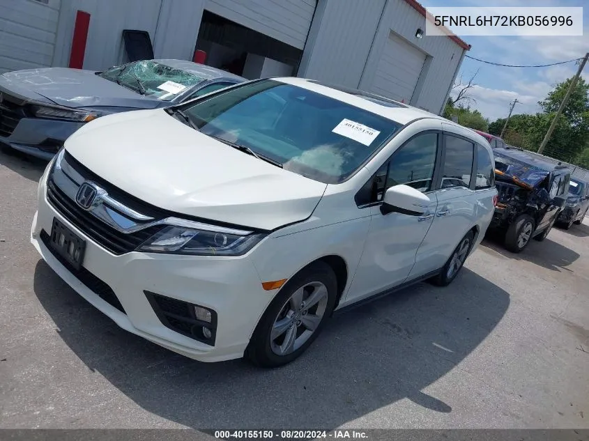 2019 Honda Odyssey Ex-L VIN: 5FNRL6H72KB056996 Lot: 40155150