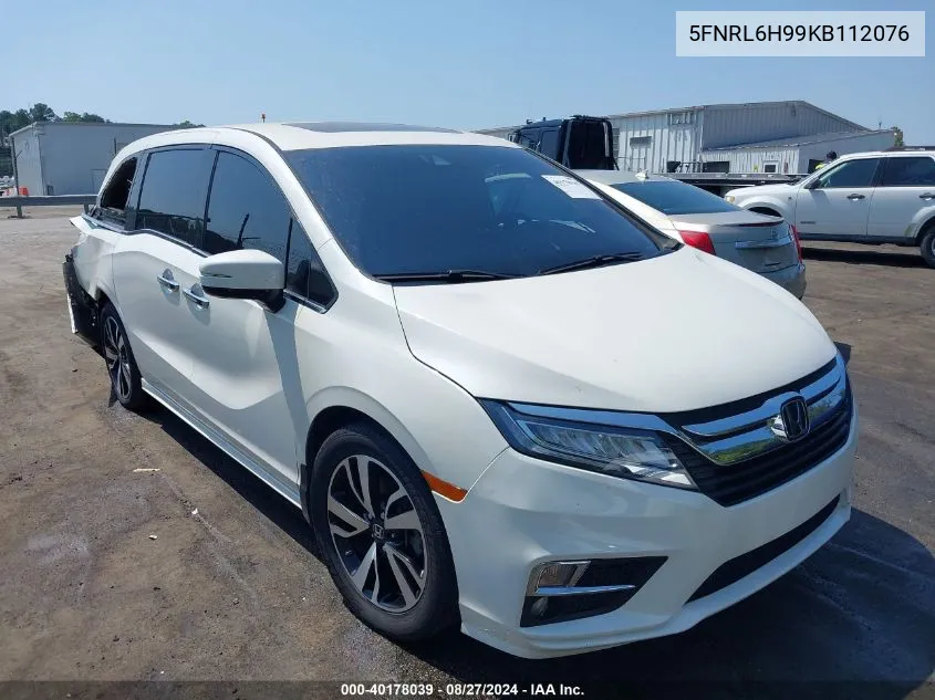 5FNRL6H99KB112076 2019 Honda Odyssey Elite