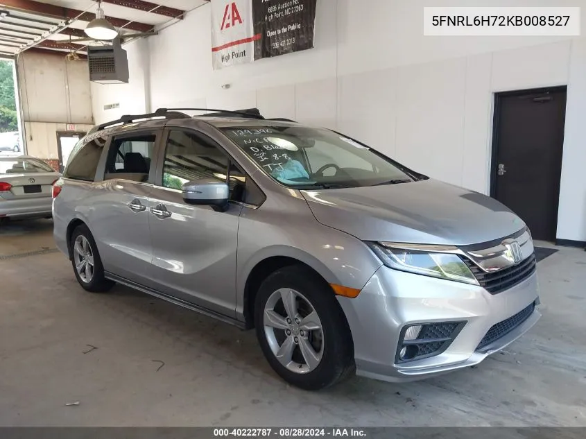 2019 Honda Odyssey Ex-L VIN: 5FNRL6H72KB008527 Lot: 40222787