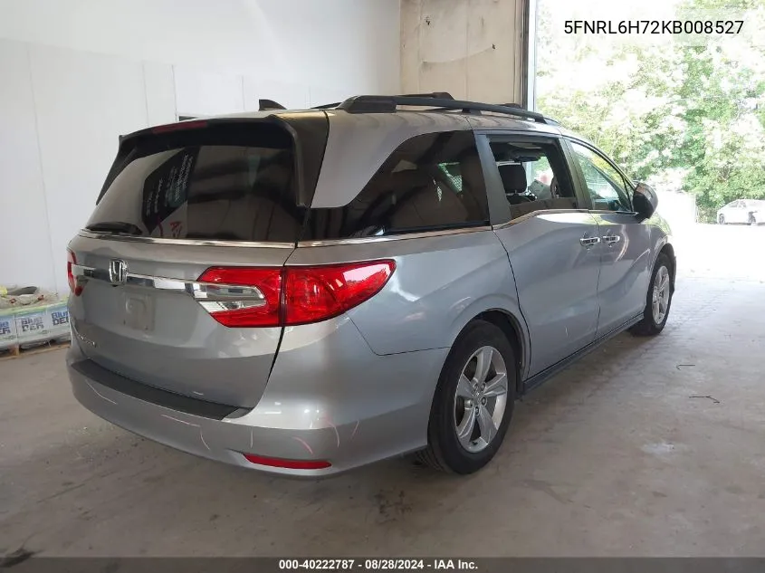 2019 Honda Odyssey Ex-L VIN: 5FNRL6H72KB008527 Lot: 40222787