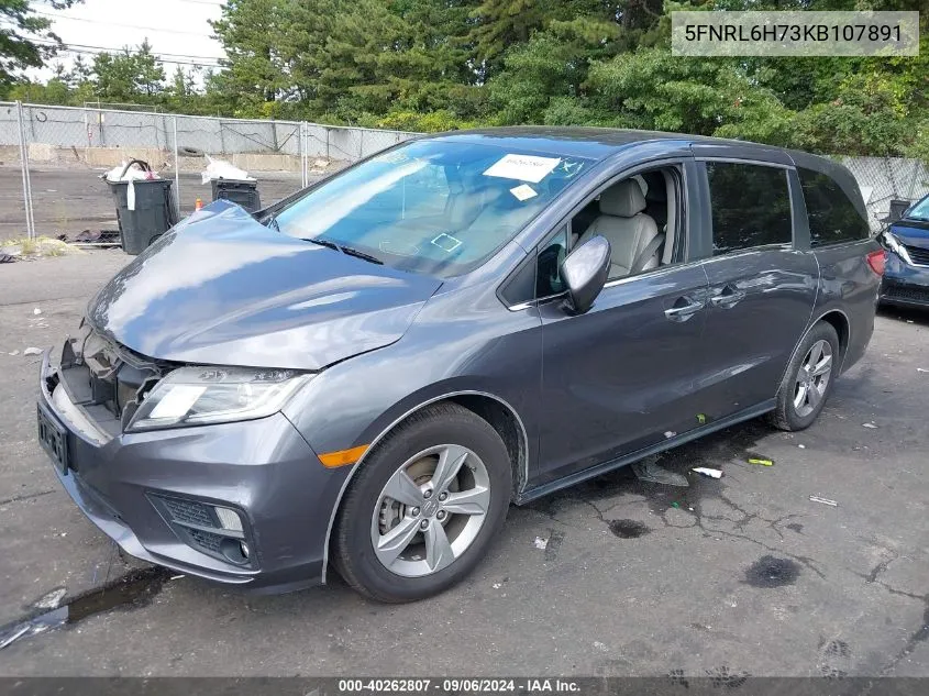 2019 Honda Odyssey Ex-L VIN: 5FNRL6H73KB107891 Lot: 40262807