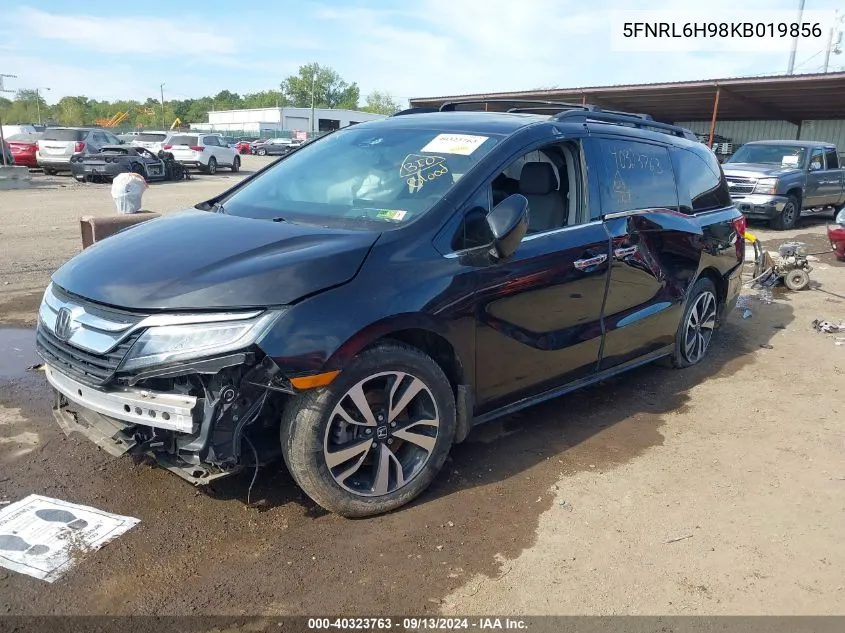 2019 Honda Odyssey Elite VIN: 5FNRL6H98KB019856 Lot: 40323763