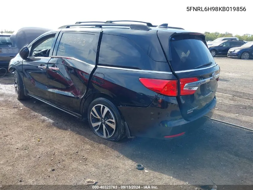 2019 Honda Odyssey Elite VIN: 5FNRL6H98KB019856 Lot: 40323763