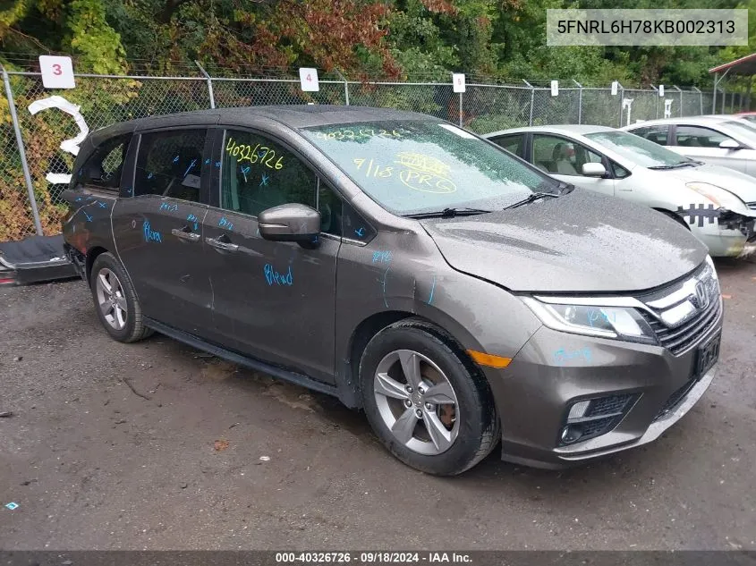 2019 Honda Odyssey Ex-L VIN: 5FNRL6H78KB002313 Lot: 40326726