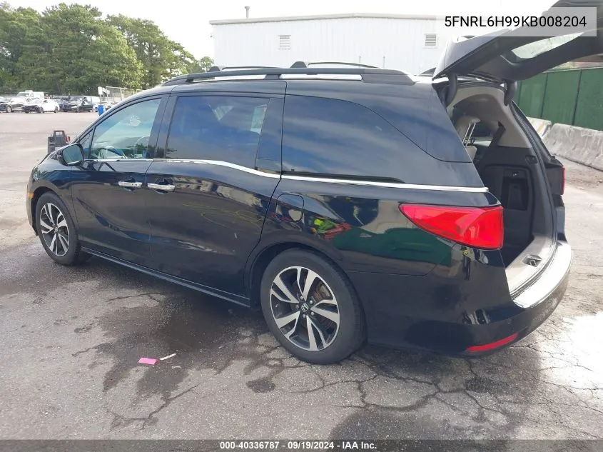 5FNRL6H99KB008204 2019 Honda Odyssey Elite