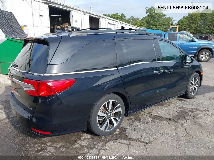 5FNRL6H99KB008204 2019 Honda Odyssey Elite