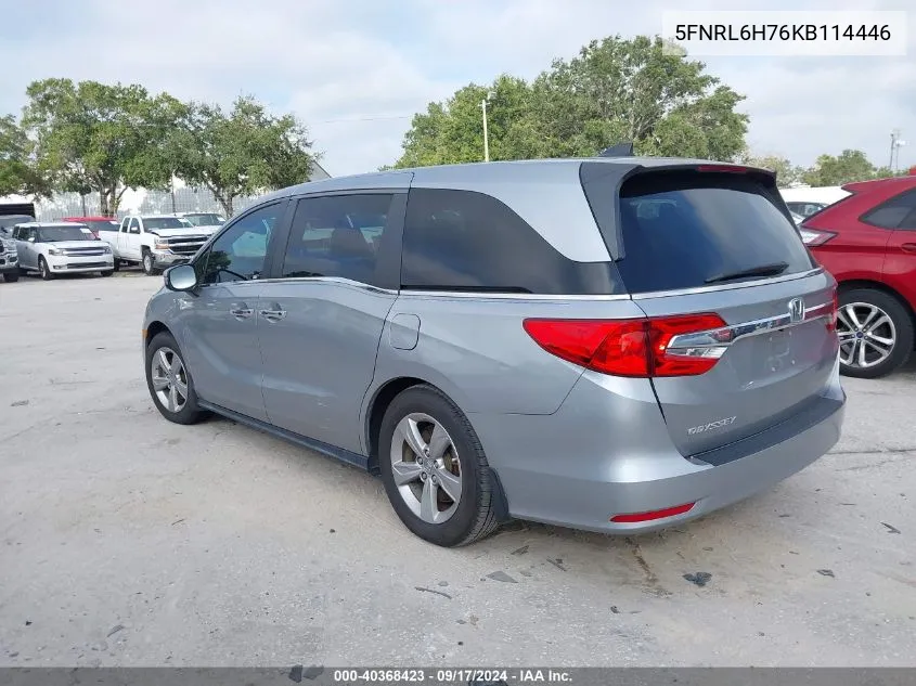 2019 Honda Odyssey Exl VIN: 5FNRL6H76KB114446 Lot: 40483851