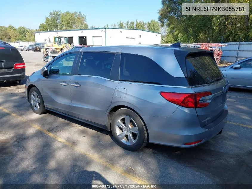 2019 Honda Odyssey Ex-L VIN: 5FNRL6H79KB055781 Lot: 40372374