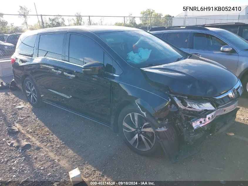 2019 Honda Odyssey Elite VIN: 5FNRL6H91KB052410 Lot: 40374538