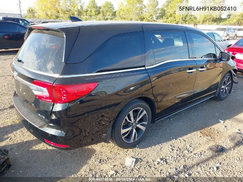 5FNRL6H91KB052410 2019 Honda Odyssey Elite